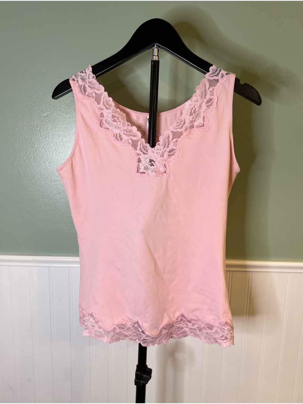 Maidenform Flexees Light Pink Lace Trim Shapewear Tank- Camisole Size 2XL